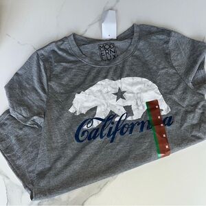 Modern Lux Gray California Bear Graphic Tee